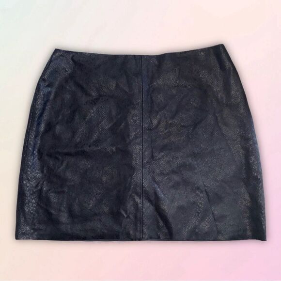 Retro, Britt Ryan, Black, Faux Snake Skin, Mini Skirt - Picture 1 of 16